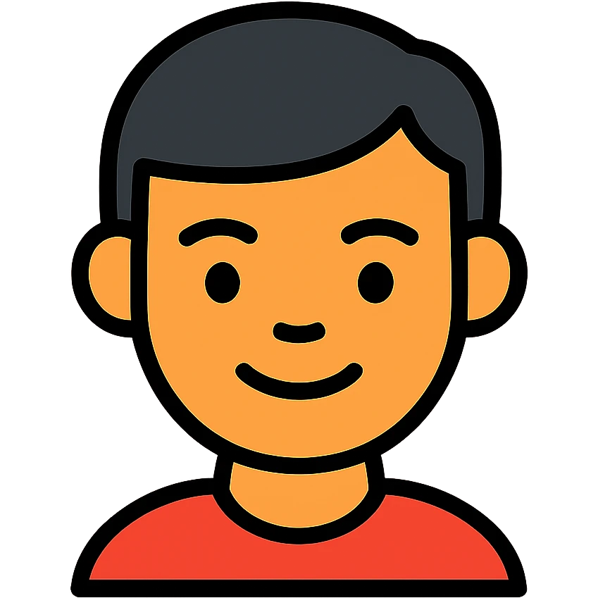 A human face with dark hair emoji
