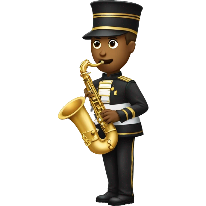Marching band saxophone player emoji