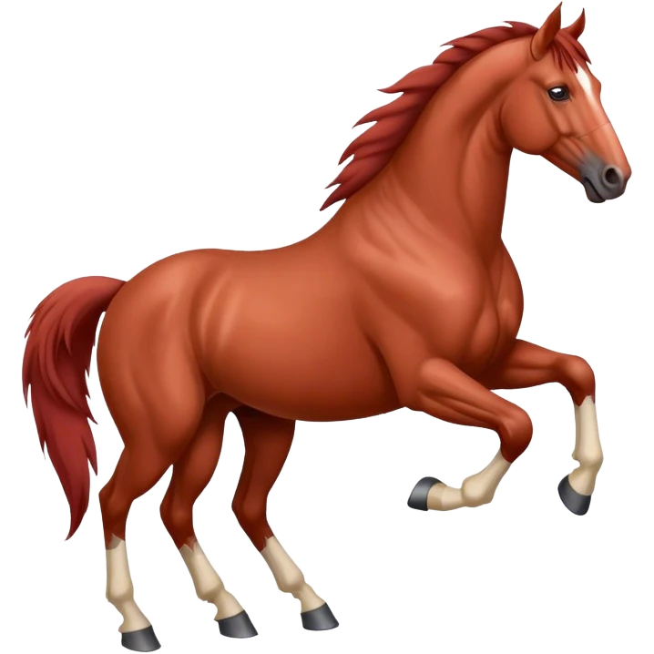 Red Roan horse  emoji