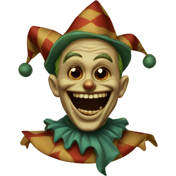 vintage scary jester  emoji