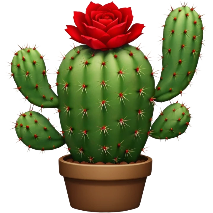 Cactus and a rose emoji