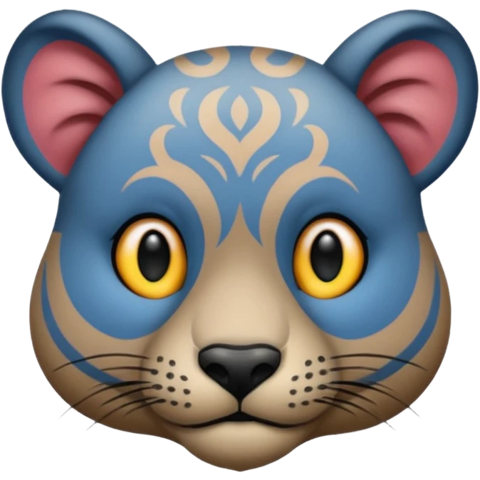 animal with face tattoos emoji