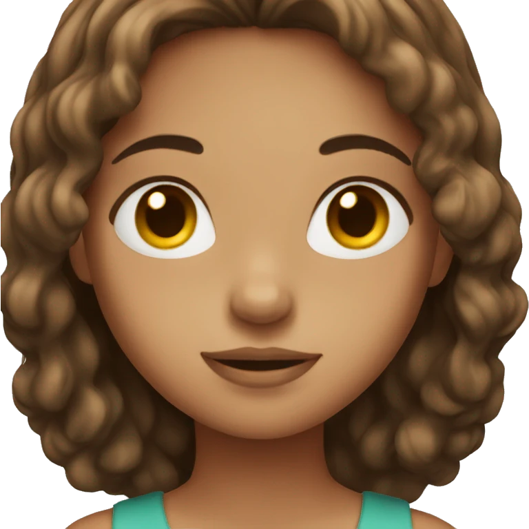 Girl with brown hair emoji