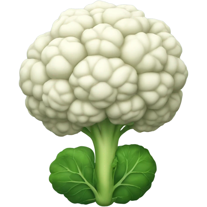 cauliflower looking in the mirror emoji