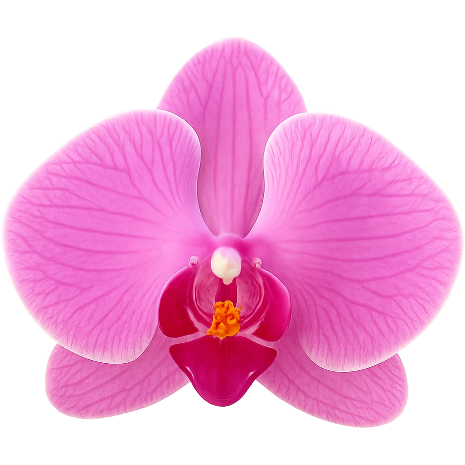 pink orchid, no background emoji