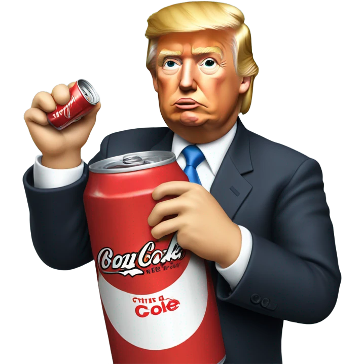 Donald trump drinking coke  emoji