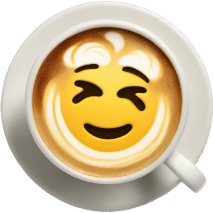  A wallpaper and a coffee with latte art emoji