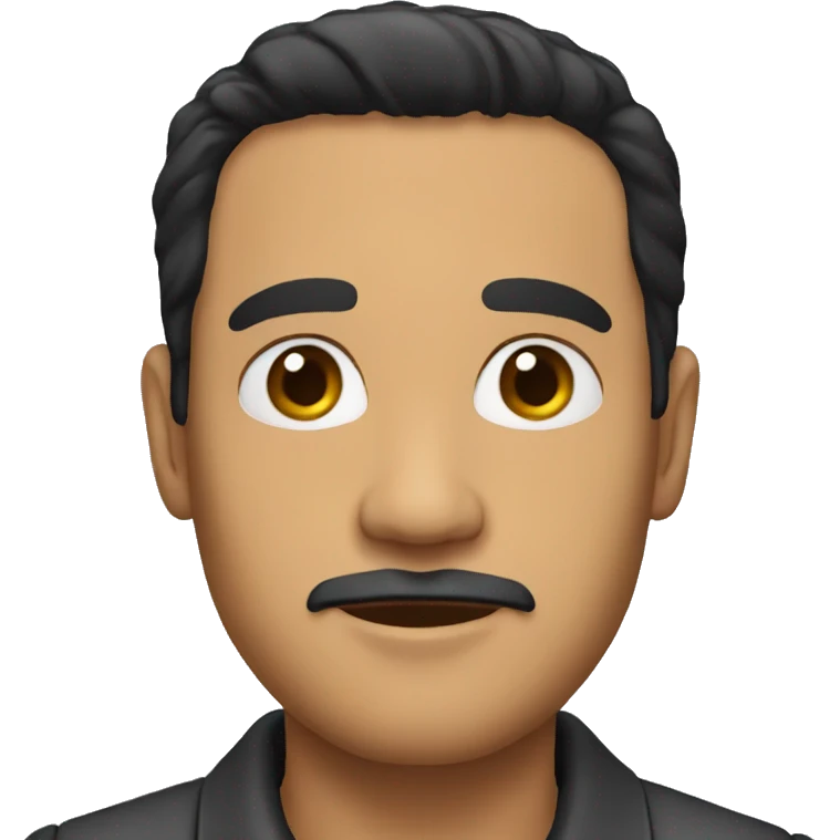 A latin man in his forties, black hair emoji