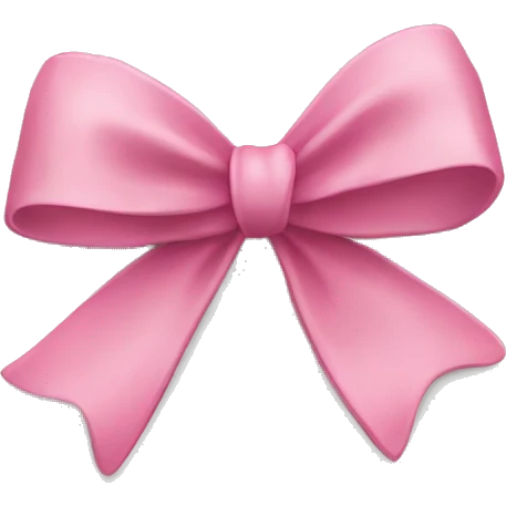 White notebook with a pink bow on it emoji