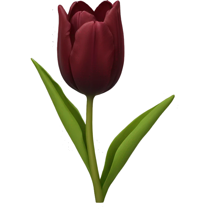 Dark red tulip emoji