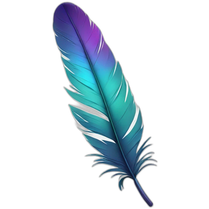 Feather writing music emoji