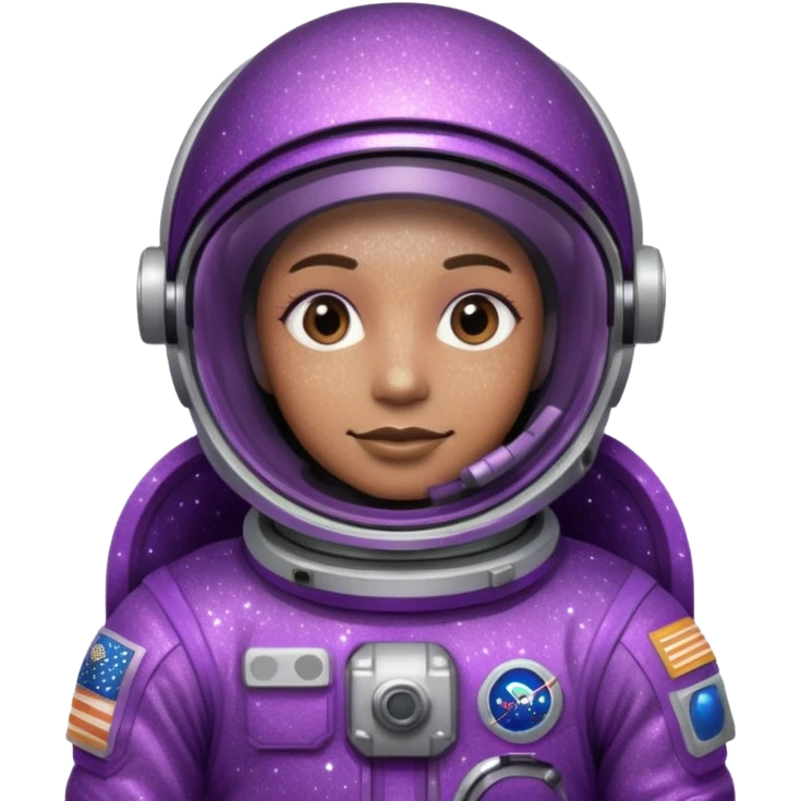 glitter purple astronaut emoji