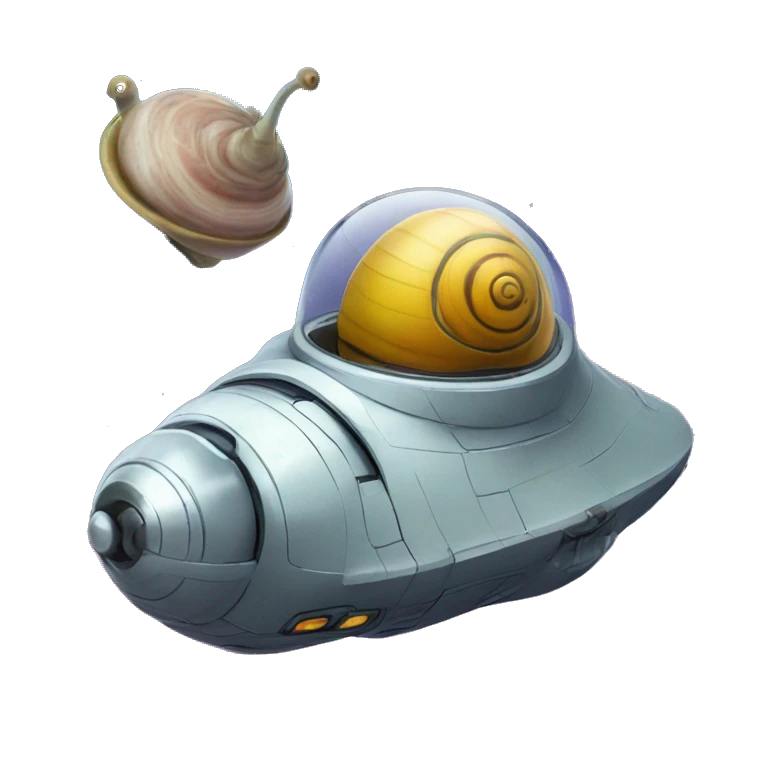 hover snails in space ship emoji