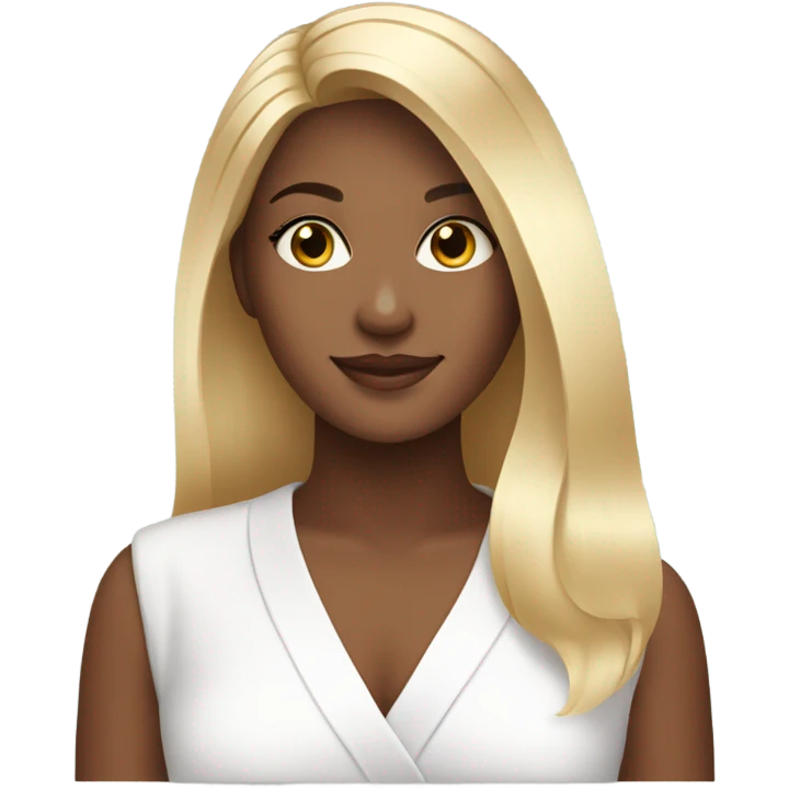 Girl blonde in spa salon emoji