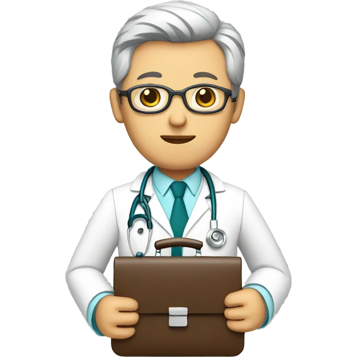 doctor with briefcase in hands emoji
