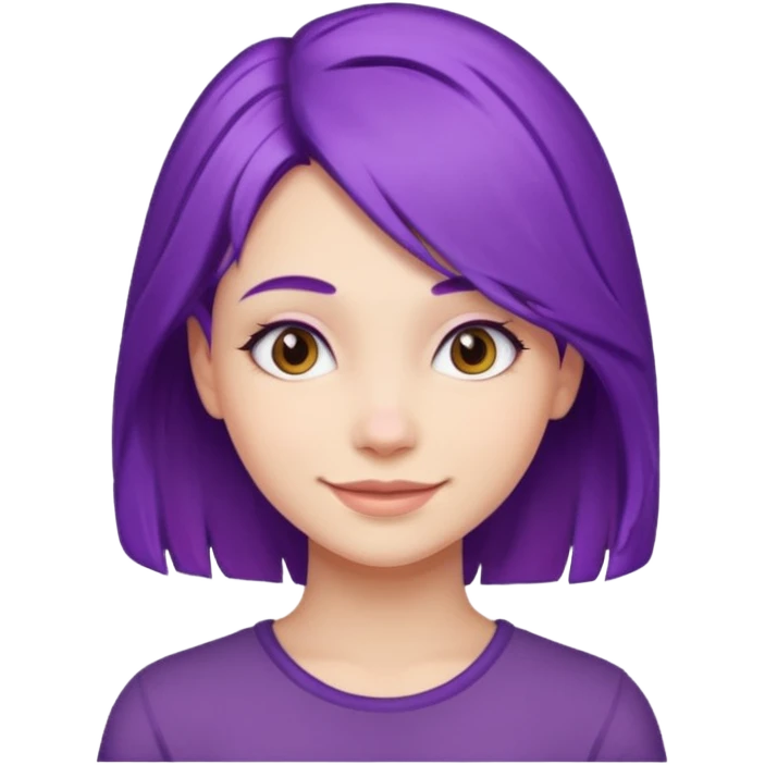 purple hair girl emoji