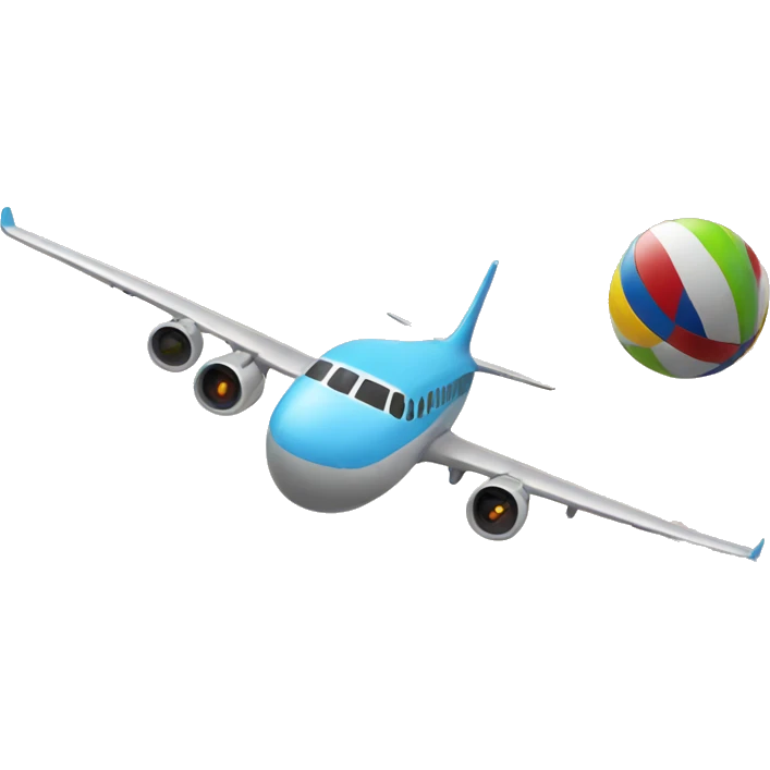 plane dropping ball onto town emoji