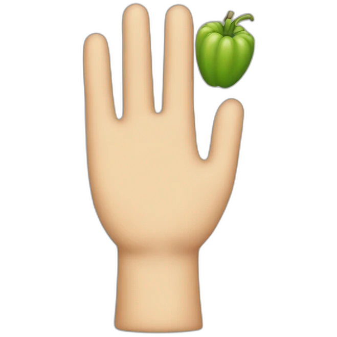 business on the palm hand emoji