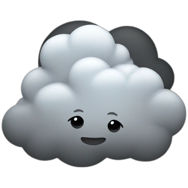 Cloud get black emoji