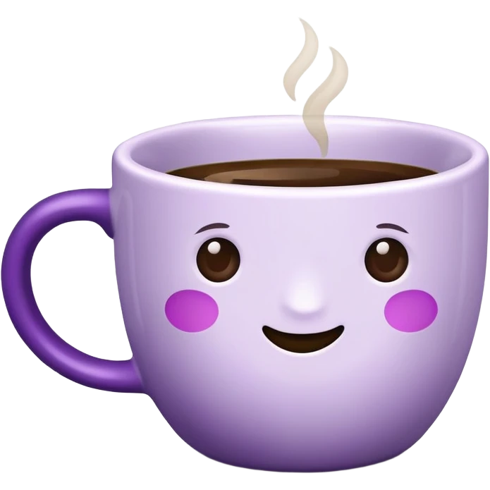 Coffee  cup purple  emoji
