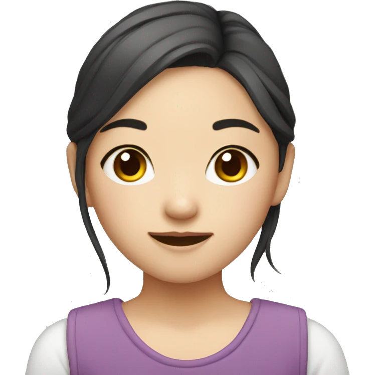 Cute Asian girl emoji
