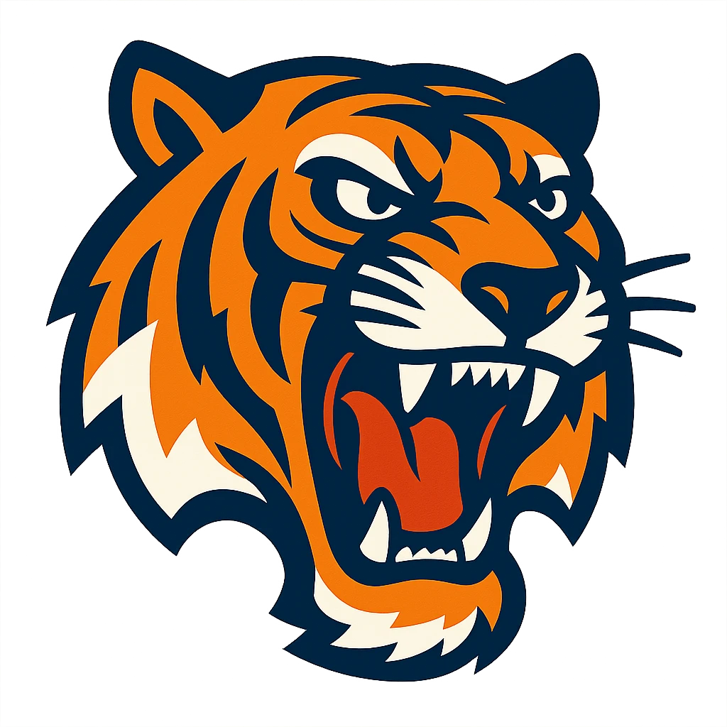 Detroit Tigers roaring tiger head emoji