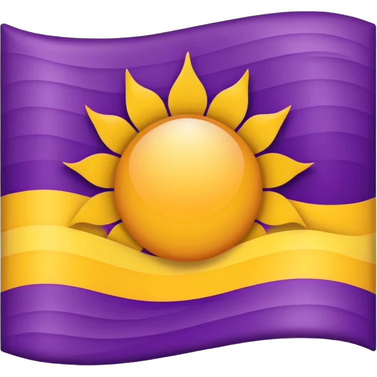FLAG OF HISPANIC PEOPLE 🏳️💜☀️💜🏳️ emoji