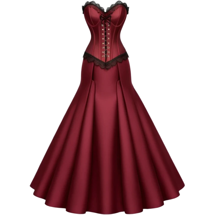burgundury corset dress emoji