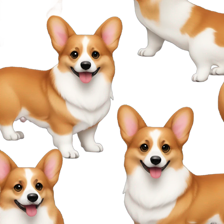 Red pembroke welsh corgi with a black muzzle emoji