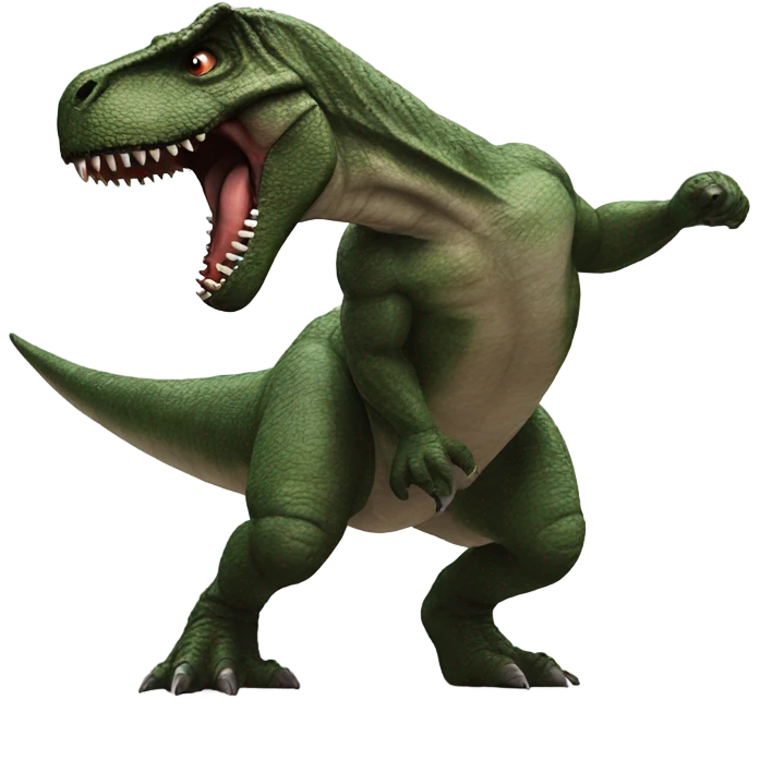 Trex fighting godzilla emoji