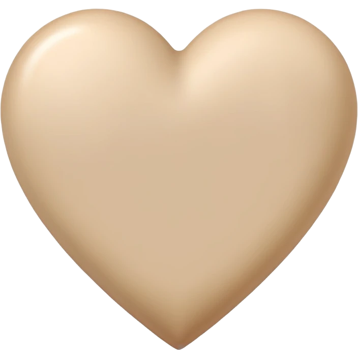 beige heart emoji