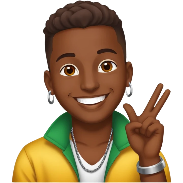Happy Reggaeton Music Singer emoji