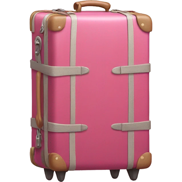 The suitcase is pink emoji