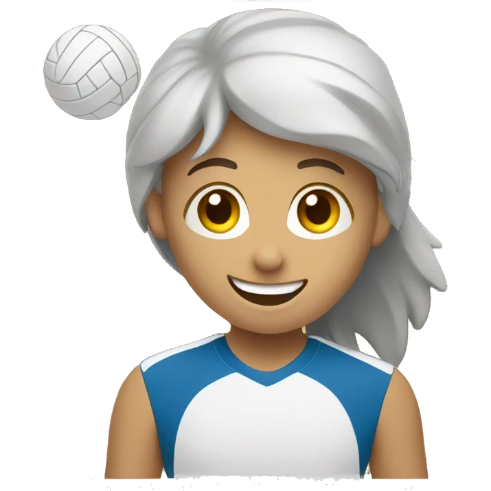 happy person playing volleyball emoji