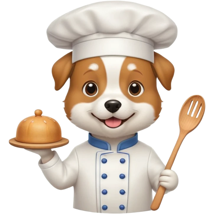 A dog coocking emoji