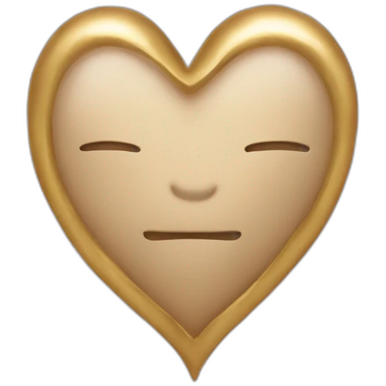 coeur doré sur coeur emoji