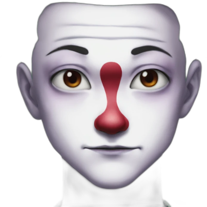 hisoka from hunter x hunter with clown makeup emoji