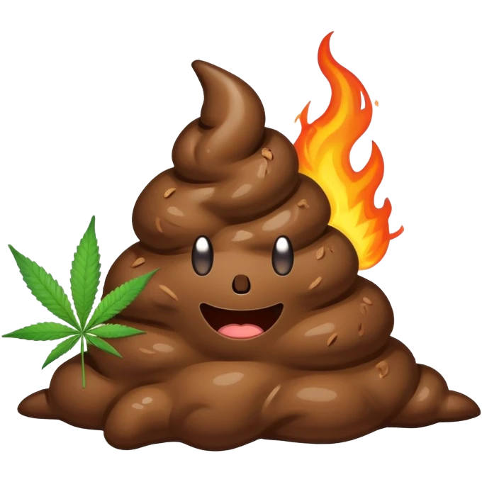 poop with joint emoji emoji
