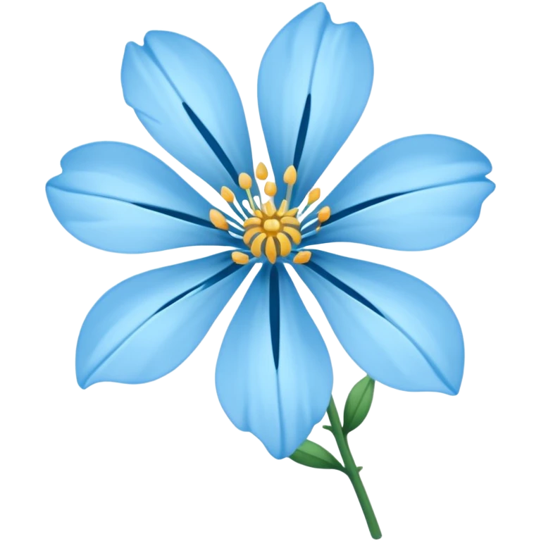 light blue flower bleeding emoji