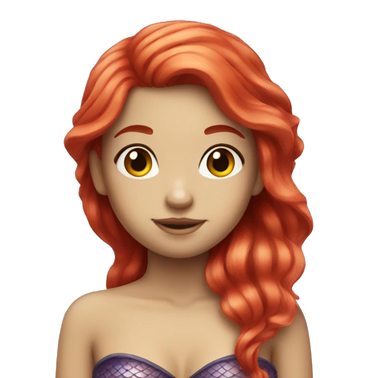 a red haired mermaid girl emoji
