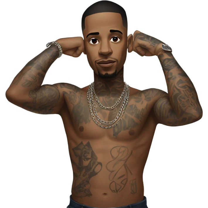 RAPPER NEUTRO SHORTY WITH ALL HIS TATTOS  emoji