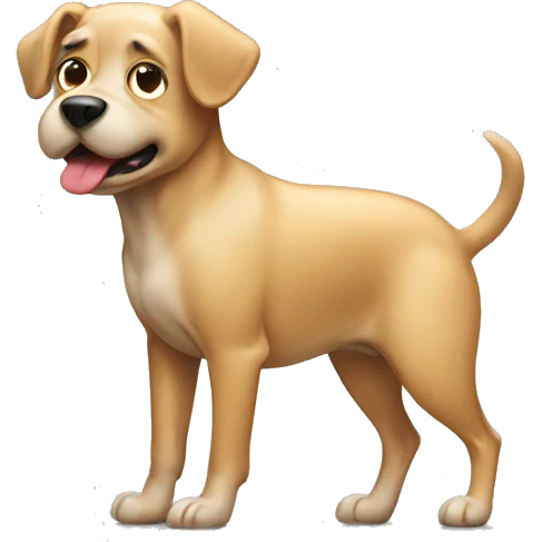 Dog pooping emoji