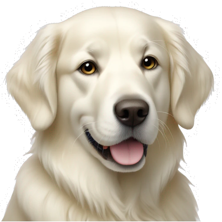 white golden retriever  emoji