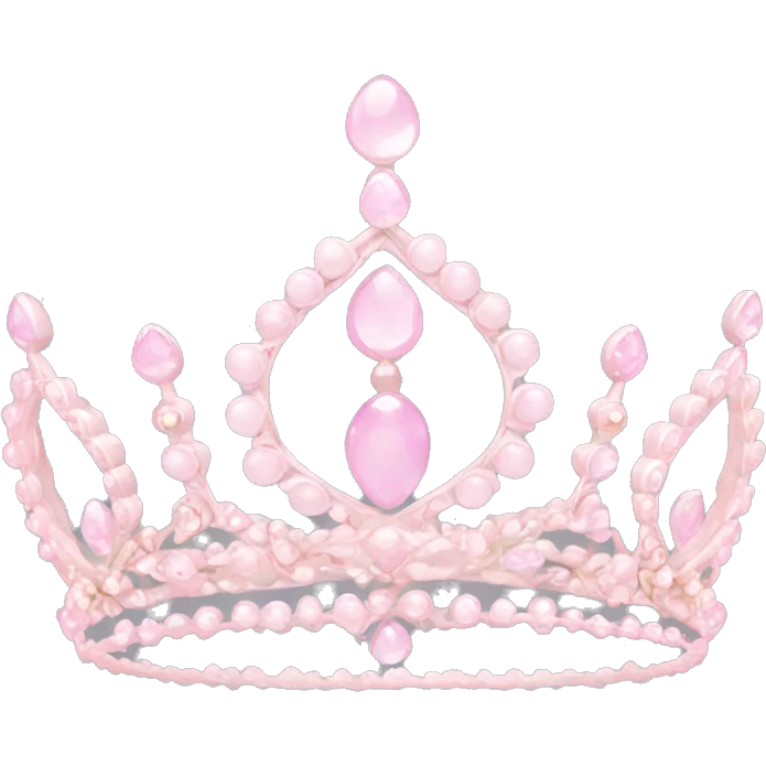 dainty light pink tiara by itself emoji