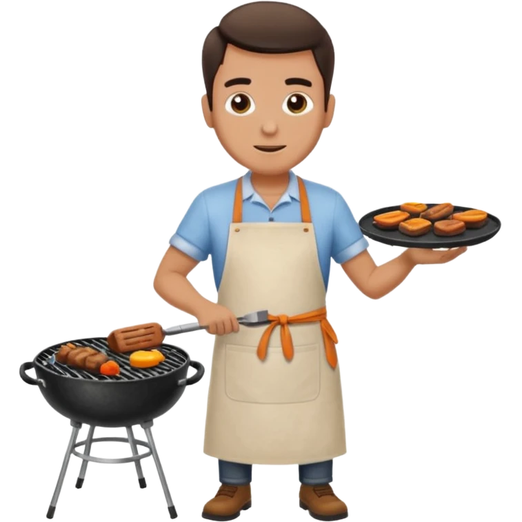 Man grilling on blackstone emoji
