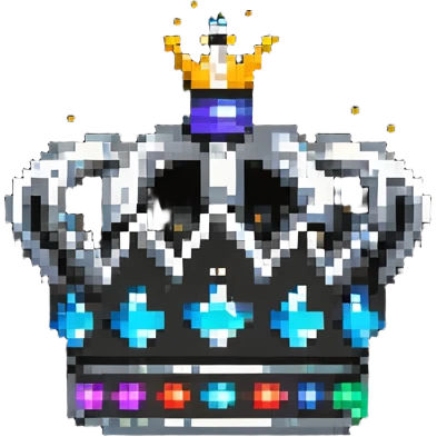 Special member badge with a glowing crown and sparkles, VIP status symbol emoji