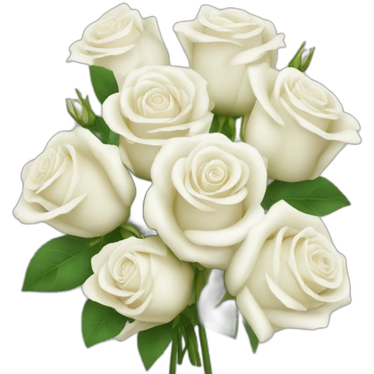 Bouquet of white roses emoji