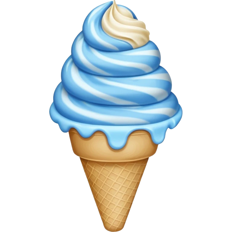 blue beachy ice cream emoji