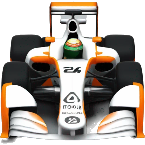 Mclaren Formula 1  team 2012 car design front view with 2024 livery emoji