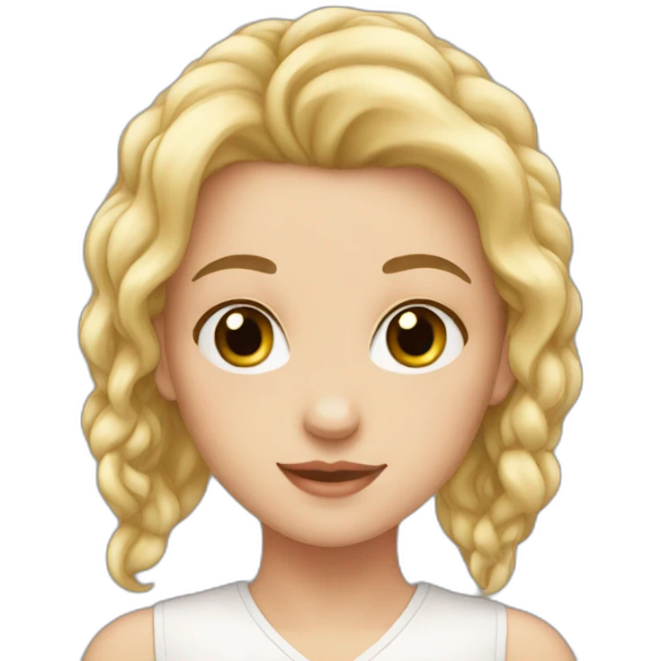 white girl in love emoji